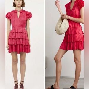 ULLA JOHNSON vesna dress in pink Sz 0
